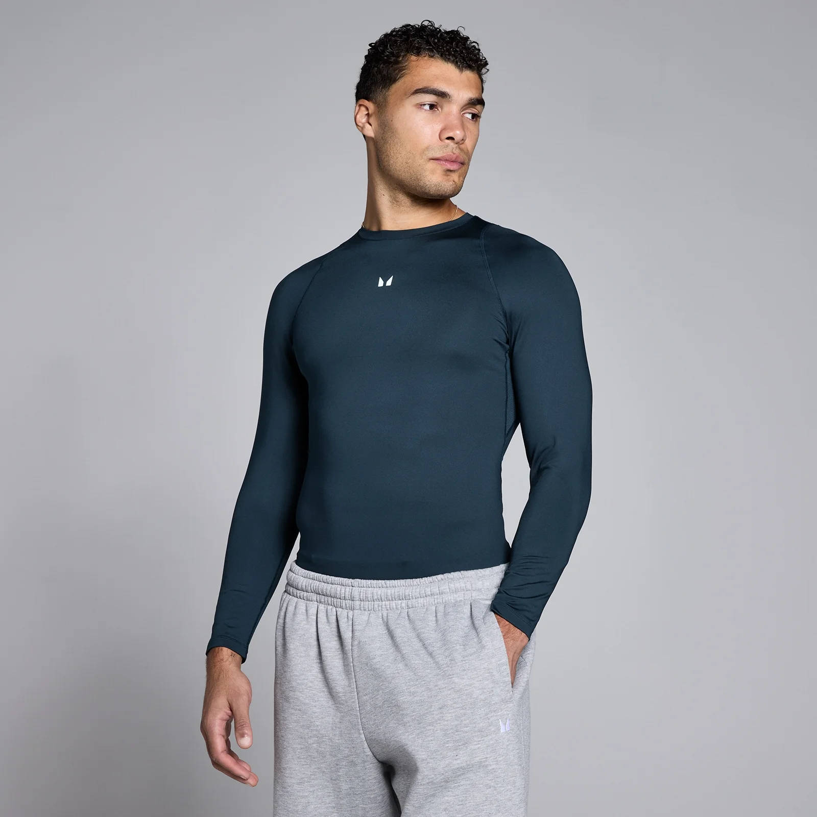 Tricou de Bază Bărbați MP Training Mânecă Lungă - Albastru Safir Închis - XS Imagine 1