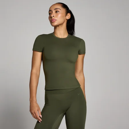 Tricou Mânecă Scurtă Ajustat Damă MP Tempo - Verde Pădure