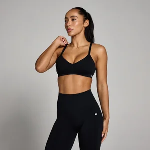Sutien Sport Fără Cusături Tempo cu Frontal Încreţit Damă MP - Negru - Size S