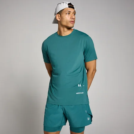 Tricou Hybrid cu Plasă Bărbați MP - Albastru Petrol