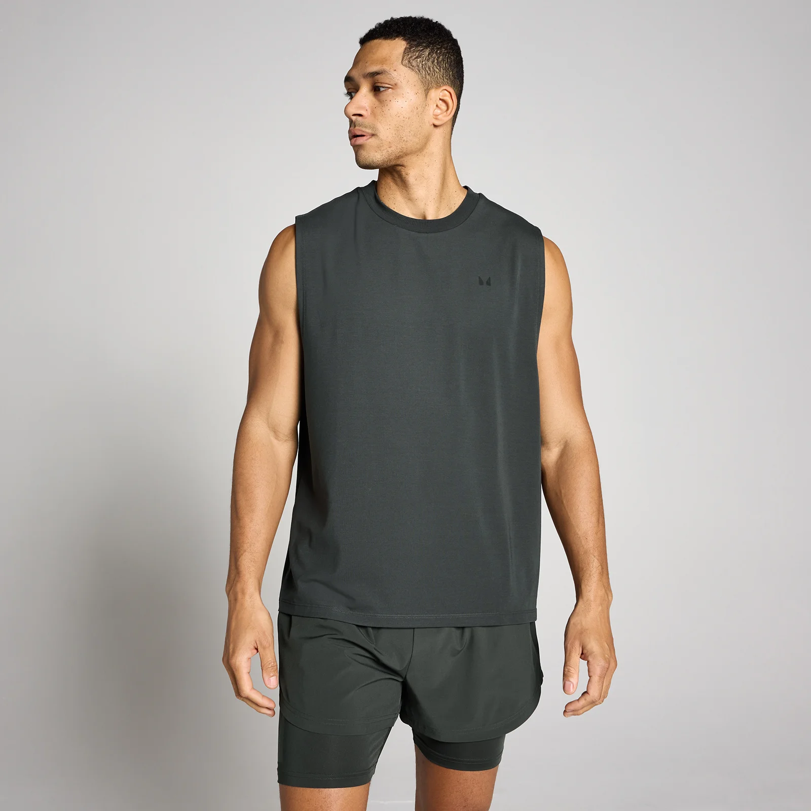 Maiou Bărbați MP Oversized Cotton Modal - Negru spălat - XS Imagine 1