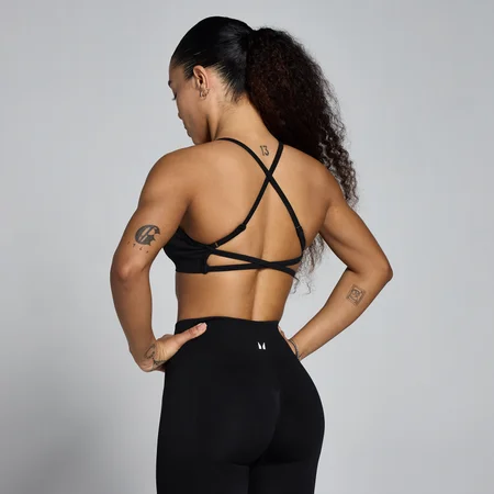 Sutien Sport Fără Cusături MP Lift cu Bretele pentru Femei - Negru