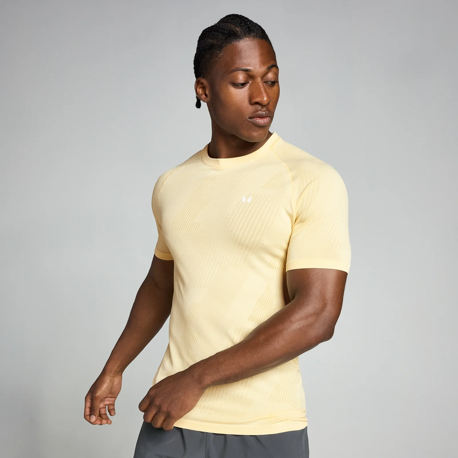Tricou Fără Cusături MP Tempo Pillar Graphic pentru Bărbați - Butter - XXL Imagine 1