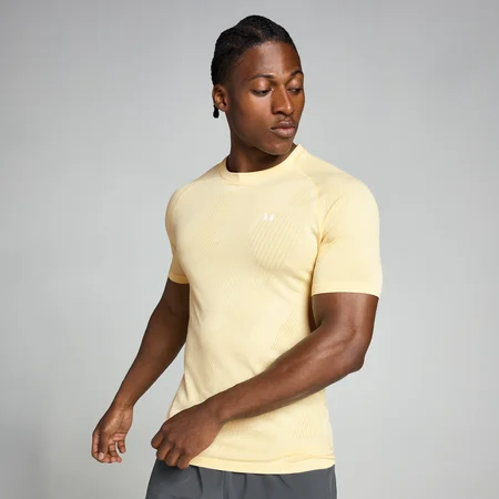 Tricou Fără Cusături MP Tempo Pillar Graphic pentru Bărbați - Butter