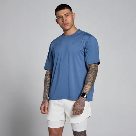 Tricou MP Hybrid Oversized Mesh pentru Bărbați - Albastru Ardezie