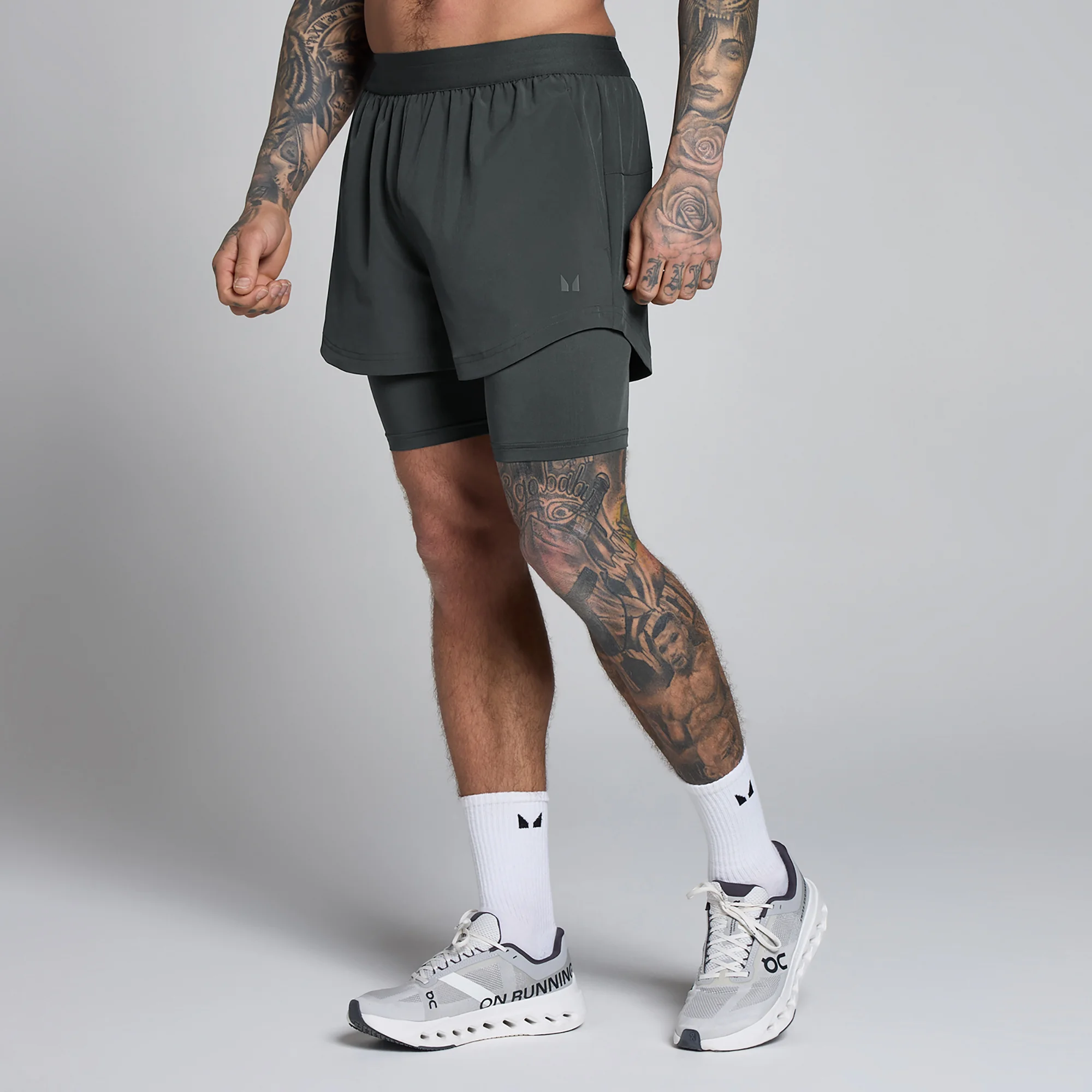 Pantaloni Scurți MP Hybrid 5" 2-în-1 Bărbați - Negru spălat - L Imagine 1