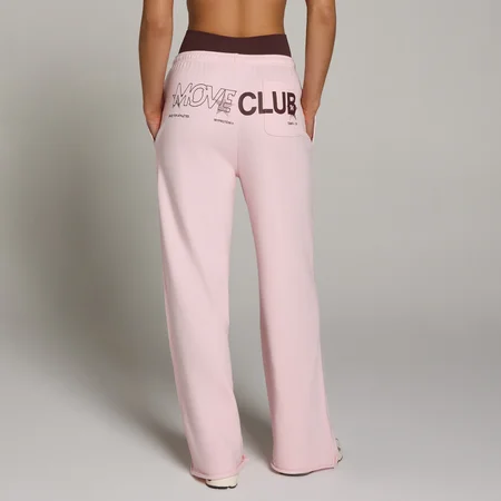 Pantaloni de Trening Damă MP Move Club Graphic Lightweight Loopback Picior Drept - Blush