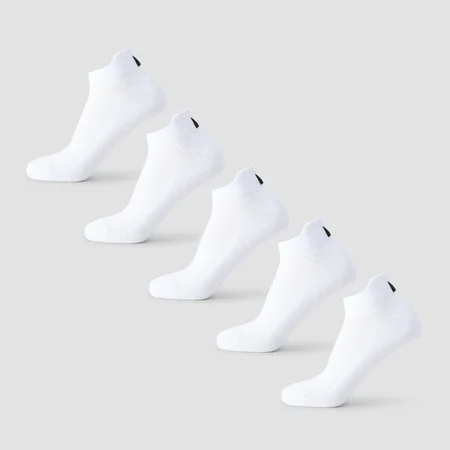 Șosete Scurte Unisex MP (Pachet de 5) - Alb