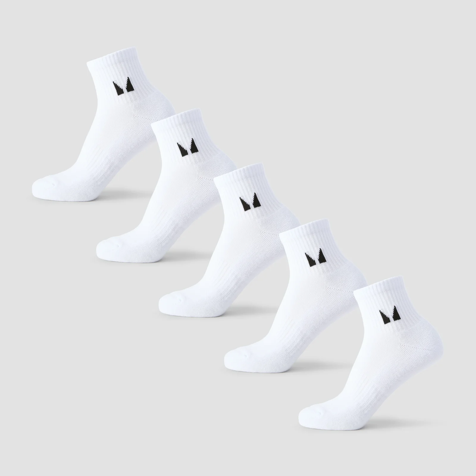 Șosete MP Unisex până la Gleznă (Pachet de 5) - Alb - UK 2-5 Imagine 1
