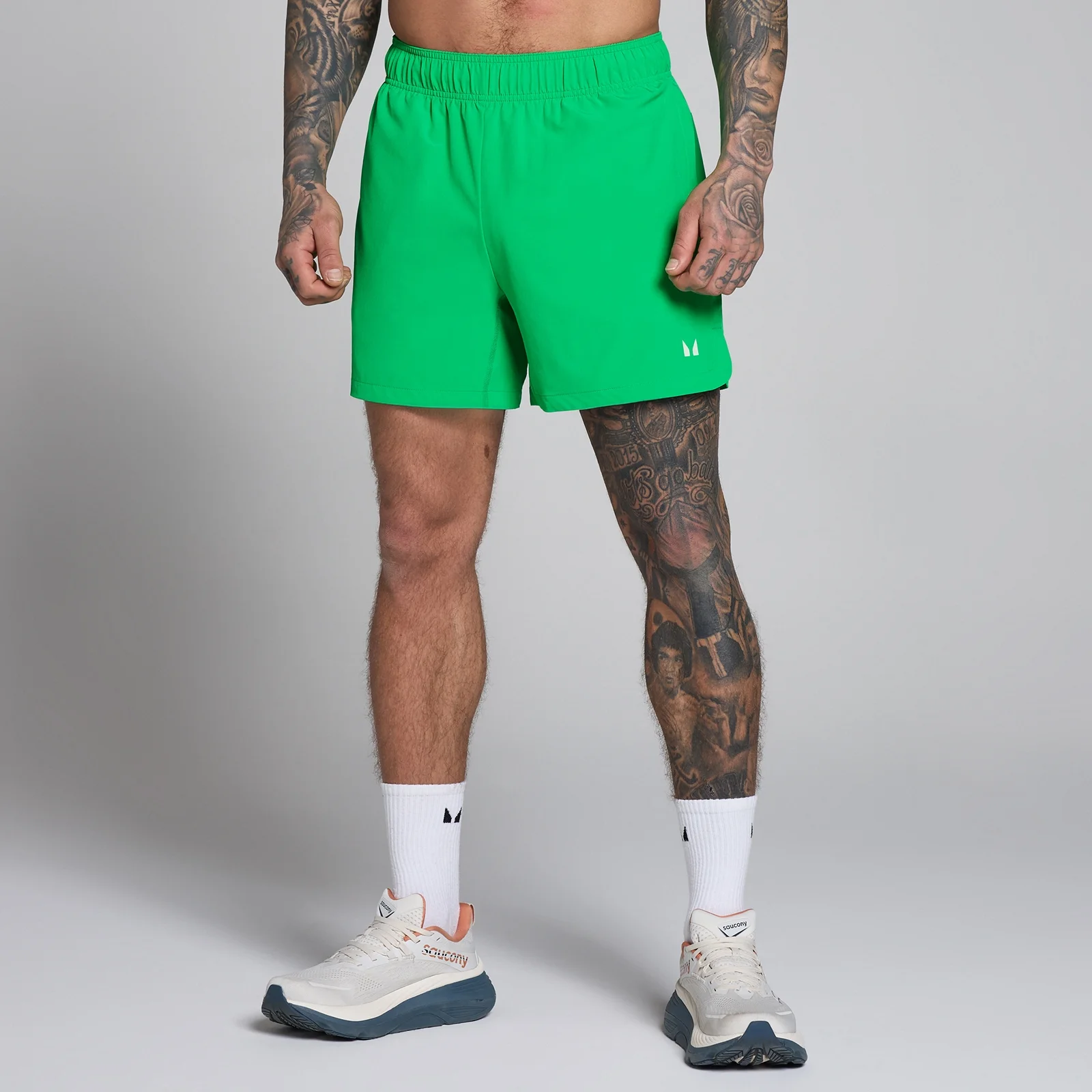 Pantaloni scurți de antrenament bărbați MP 5" - Verde Proaspăt - XS Imagine 1