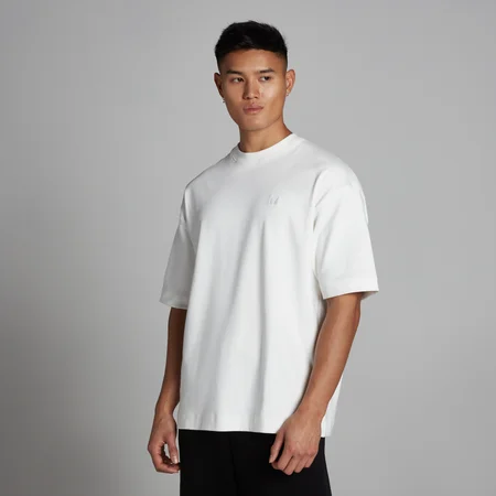 Tricou Bărbați MP Bumbac Supradimensionat - Alb