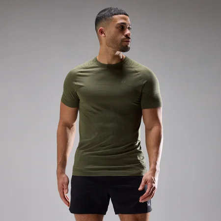 Tricou Fără Cusături MP Velocity Ultra pentru Bărbați - Verde Oliv Pudrat