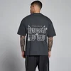 Tricou Supradimensionat din Bumbac cu Grafică Lift MP pentru Bărbați - Gri Închis