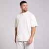 Tricou Bărbați MP din Bumbac Supradimensionat Spălat - Alb Vintage