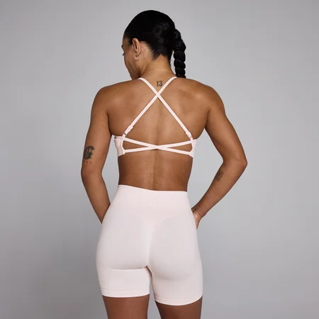 Sutien Sport Damă MP Lift Fără Cusături cu Bretele - Roz Pudră
