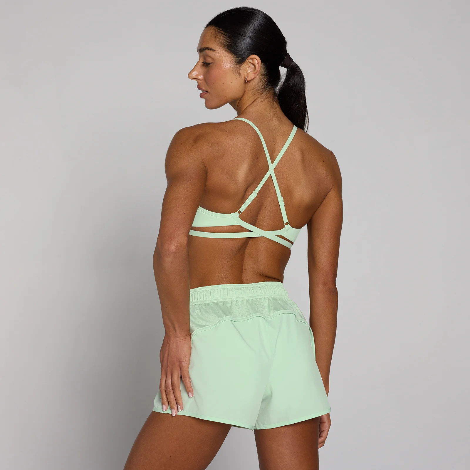 Sutien Sport MP Women's Tempo cu Bretele Reglabile și Spate Încrucișat - Verde Lime Deschis - XS Imagine 1