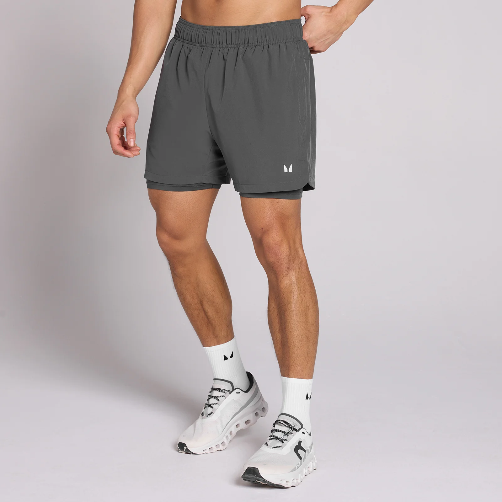 MP Men's 5" 2-in-1 Training Shorts - Dark Grey - M Imagine 1