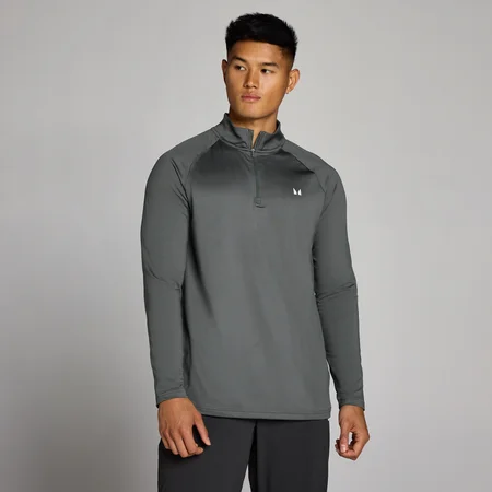 Bluză de antrenament bărbați MP 1/4 zip - Gri închis