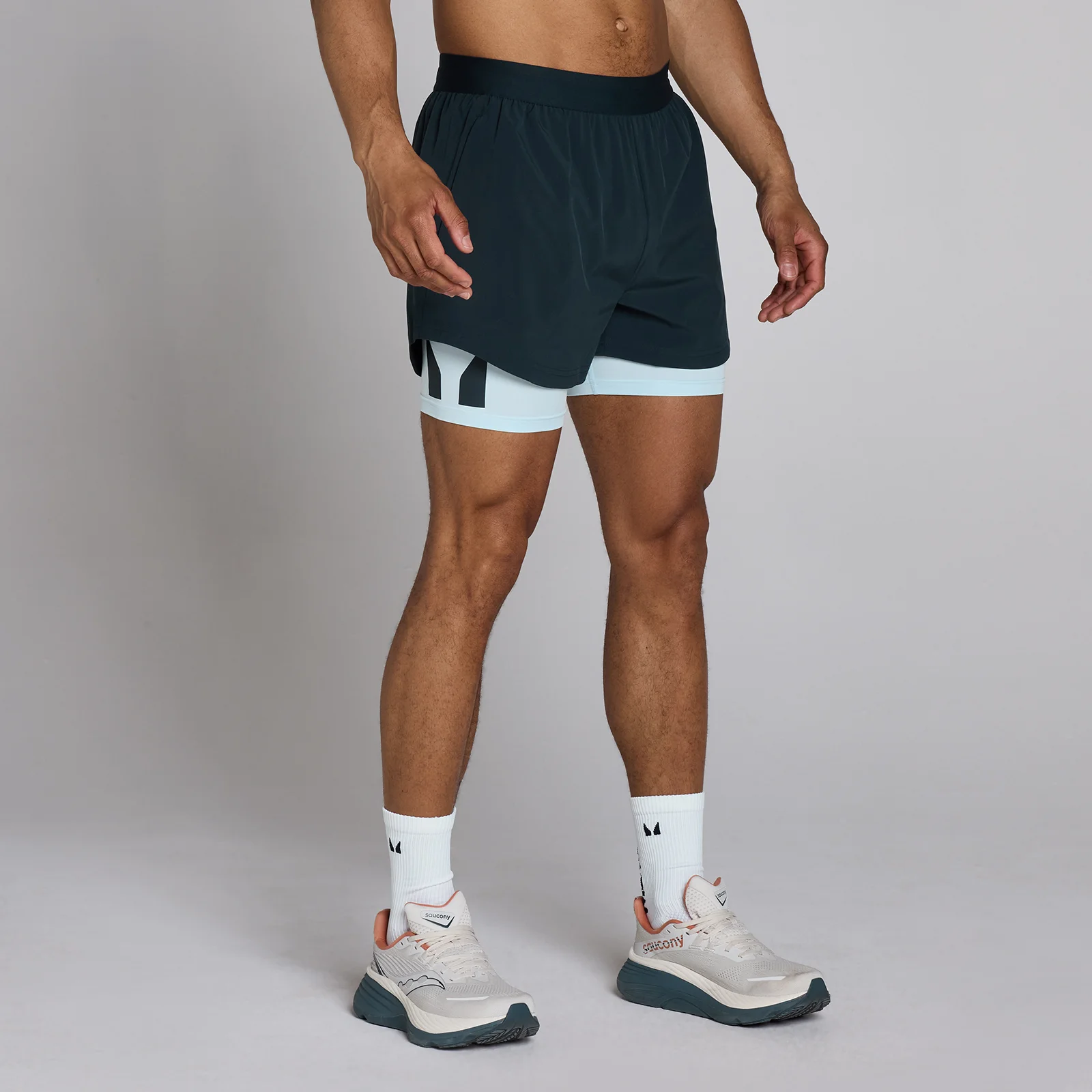 Pantaloni Scurți Hibrizi 2-în-1 MP pentru Bărbați - Albastru Deschis - XS Imagine 1