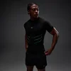 Tricou Fără Cusături MP Hero Muscle Fit pentru Bărbați - Negru Spălat/Verde Alpha