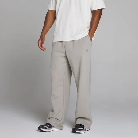 Pantaloni Jogger Picior Drept Supradimensionați - Gri Cretă
