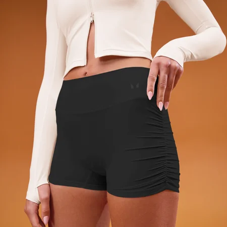 Pantaloni Scurți MP Tempo Side Scrunch Booty pentru Femei - Negru