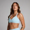 Sutien Sport MP Tempo cu Spate Răsucit pentru Femei - Albastru Cer