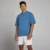 Tricou Supradimensionat Bumbac Spălat MP pentru Bărbați - Albastru Track