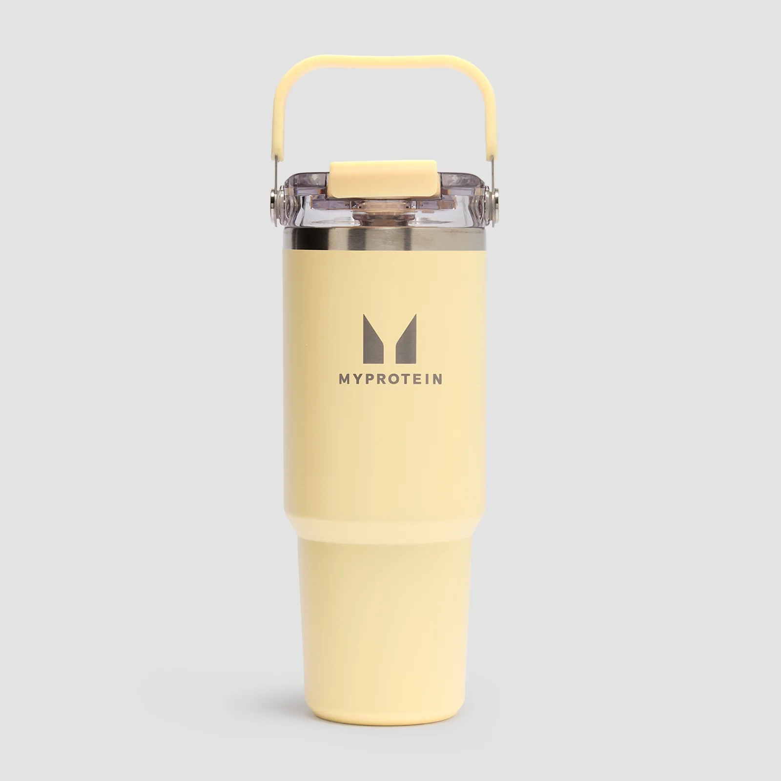 Sticlă Myprotein din Metal Reciclat cu Mâner și Pai 900ml - Unt Imagine 1