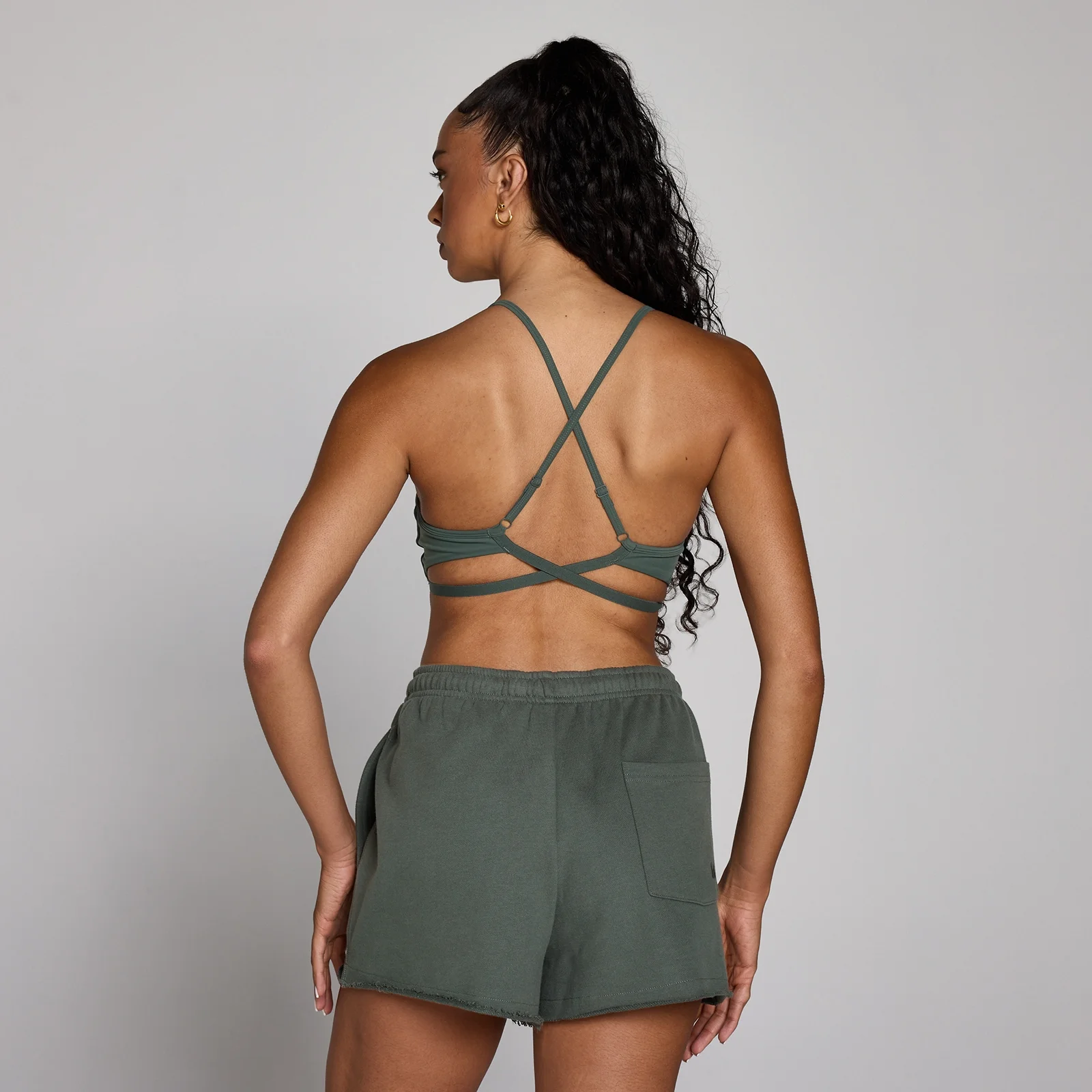 Sutien Sport MP Tempo pentru Femei cu Bretele Ajustabile pe Spate - Verde Nori - XS Imagine 1