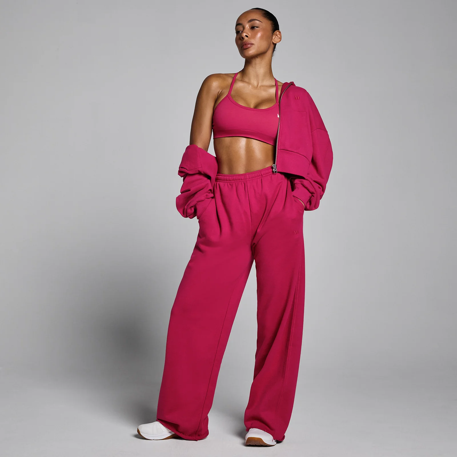 Hanorac cu Fermoar MP pentru Femei Casual - Bold Berry - S Imagine 3