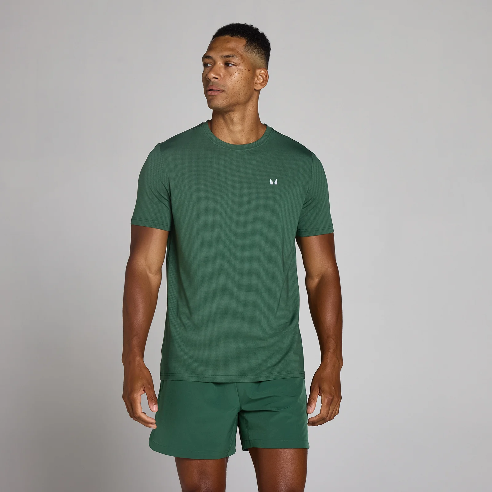 MP Men's Training Grid T-Shirt - Racing Green - M Imagine 1