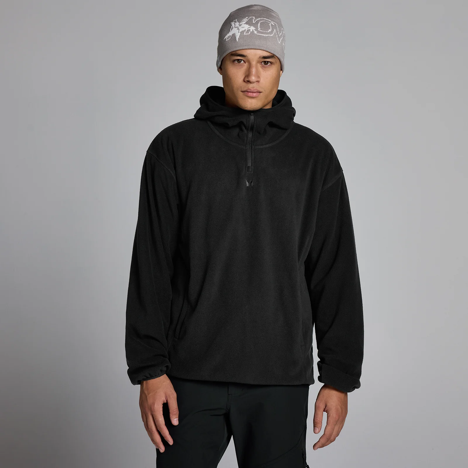 Hanorac Bărbați MP cu Fermoar 1/4 din Fleece - Negru - M Imagine 1