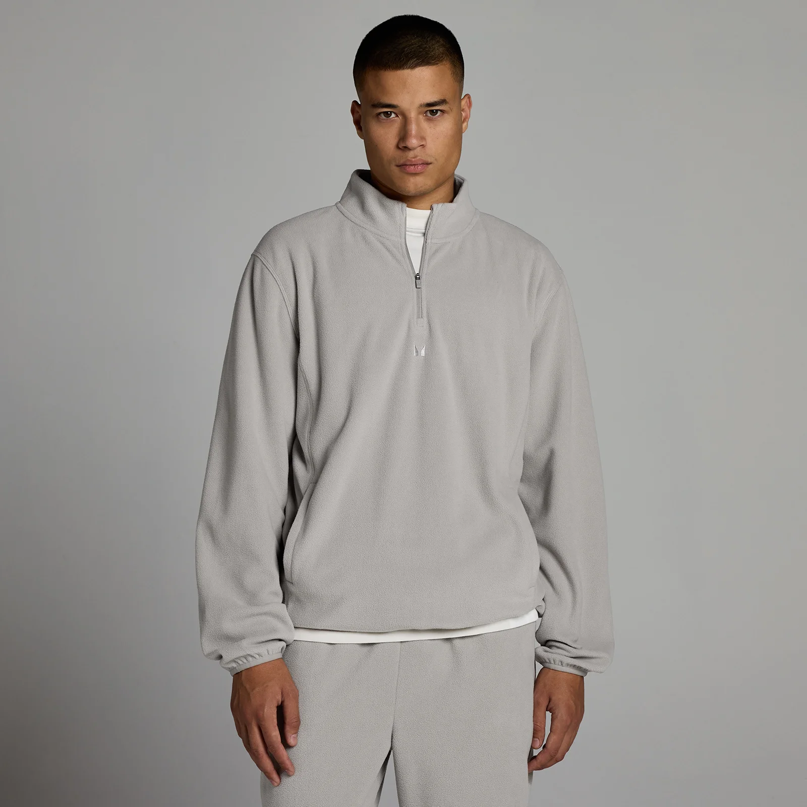 Bluză Fleece MP pentru Bărbați cu Fermoar 1/4 - Gri Sustenabil - L Imagine 1