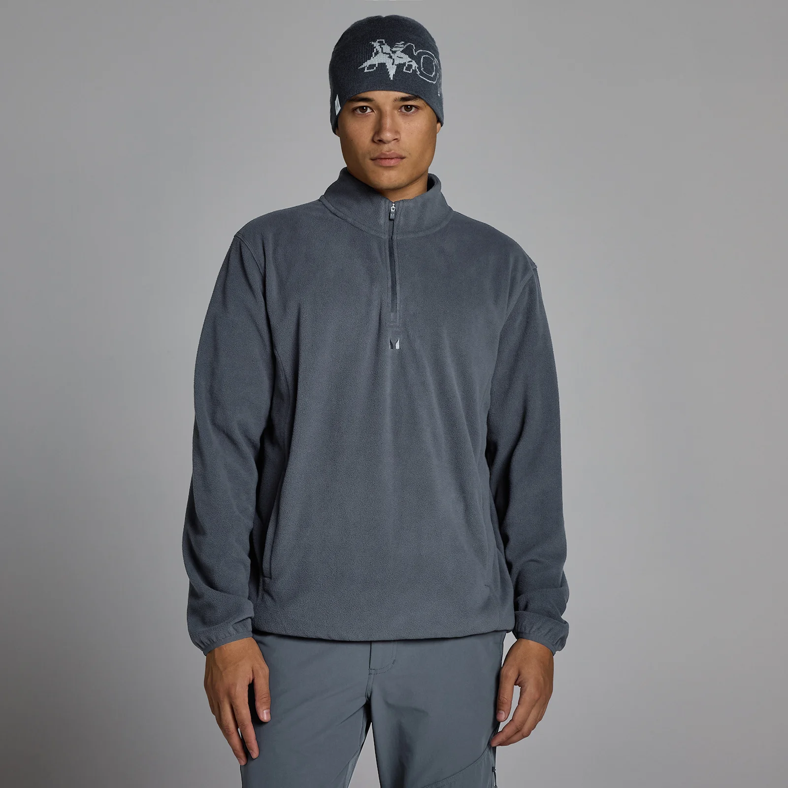Bluză Fleece 1/4 Fermoar MP Bărbați - Granit - M Imagine 1