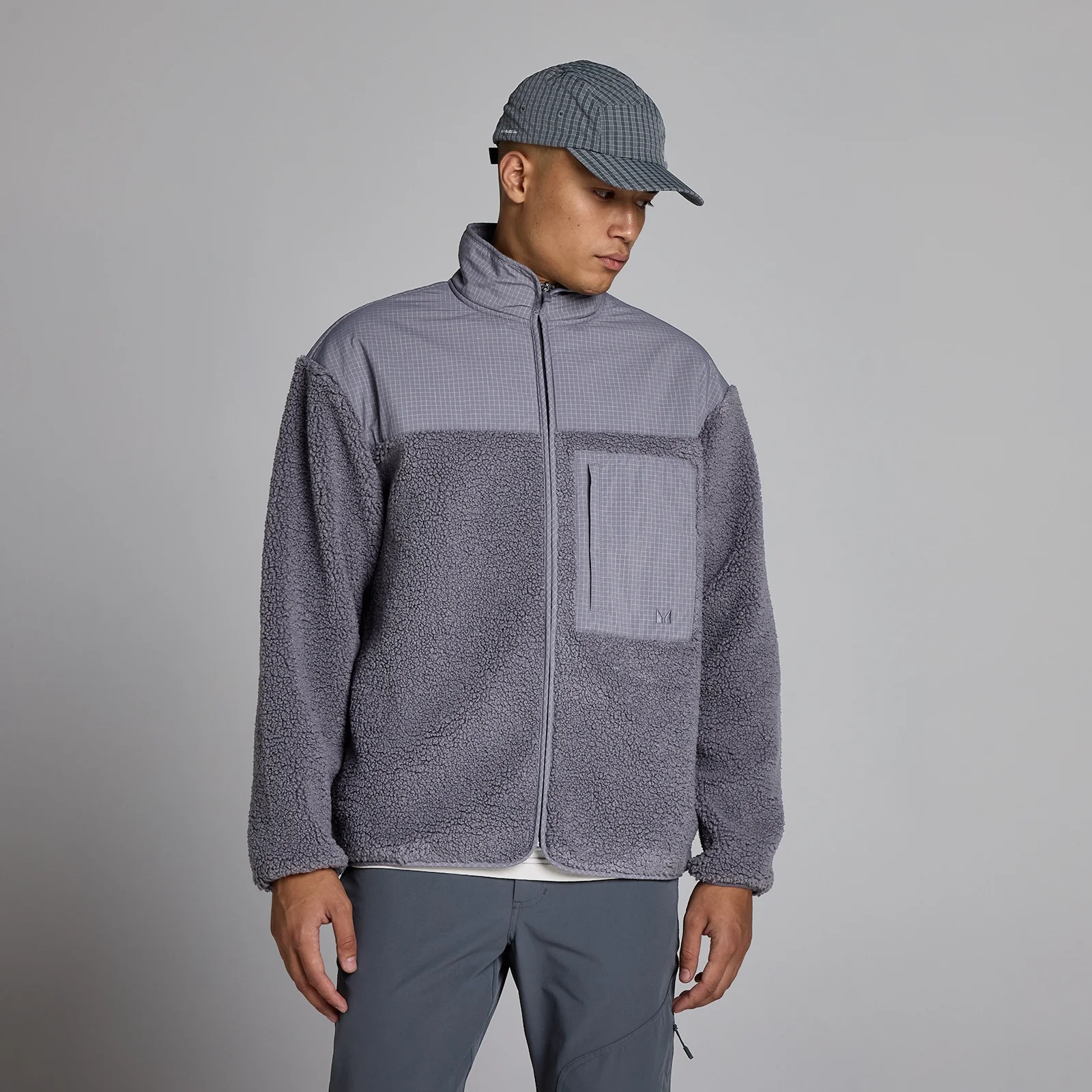 Bluză Borg Fleece MP Bărbați - Gri Închis Melanj - M Imagine 1