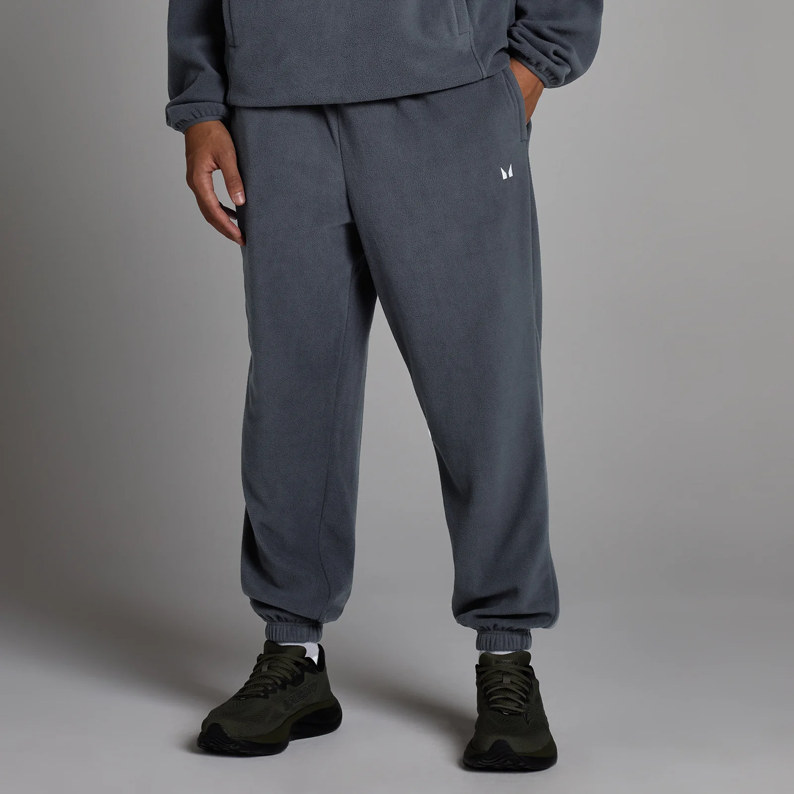 Pantaloni Jogger Fleece MP Bărbați - Granit - XS Imagine 1