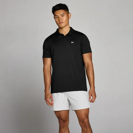 Tricou Polo de Antrenament MP pentru Bărbați - Negru
