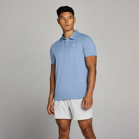 Tricou Polo de Antrenament MP pentru Bărbați - Albastru Ceață
