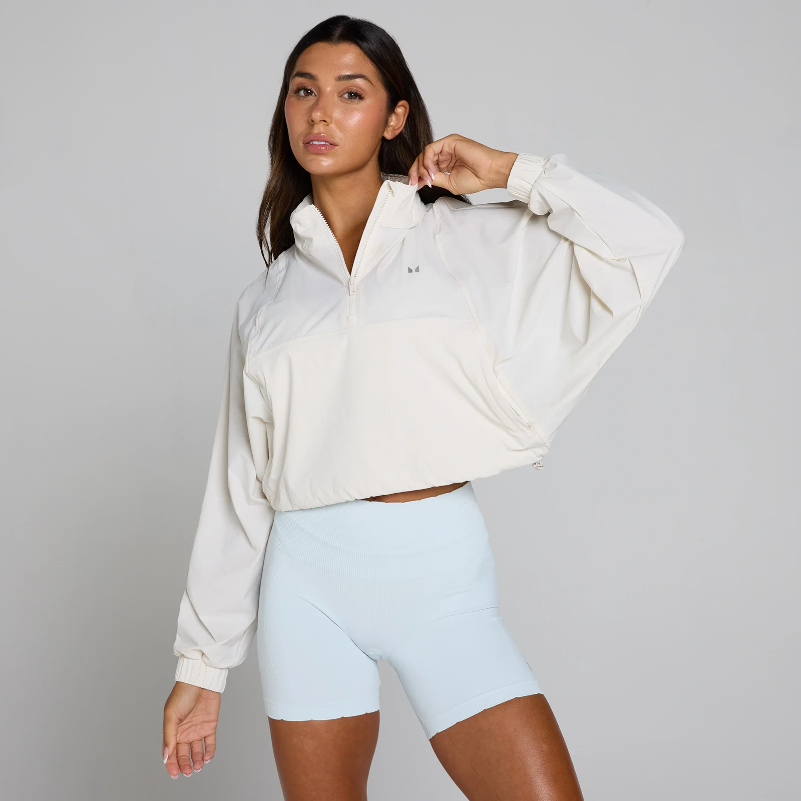 MP Women's Tempo Ultra 1/4 Zip Woven Jacket - Mist - S Imagine 1