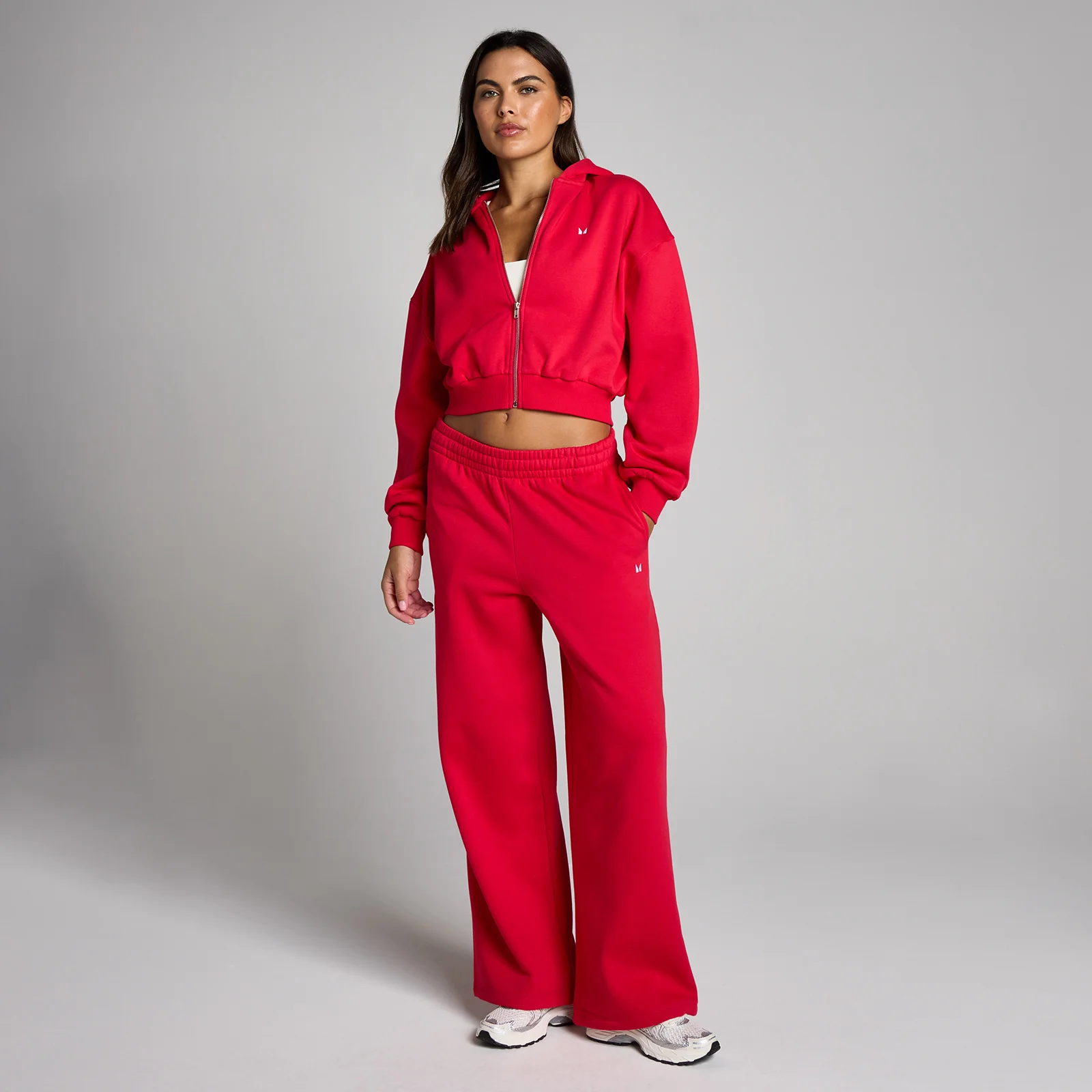 MP de Damă Basic Zip Through Cropped Hanorac - Chilli - XS Imagine 3