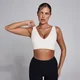 Sutien Sport Longline cu Decolteu în V MP SculptForm pentru Femei - Perla