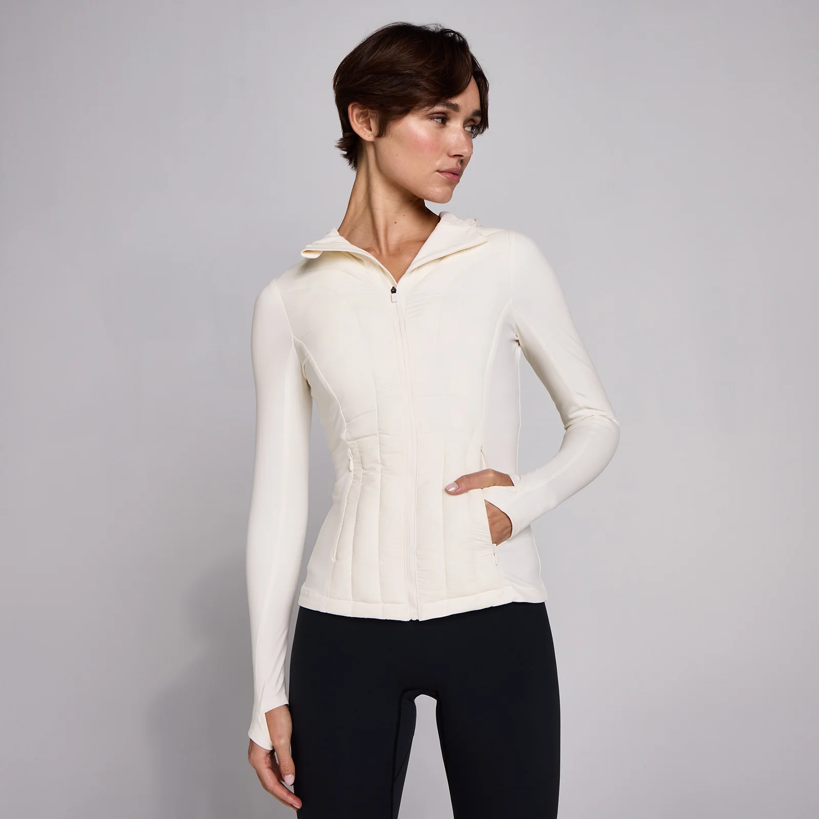 Geacă Hibrid MP Women's SculptForm - Pearl - XS Imagine 2