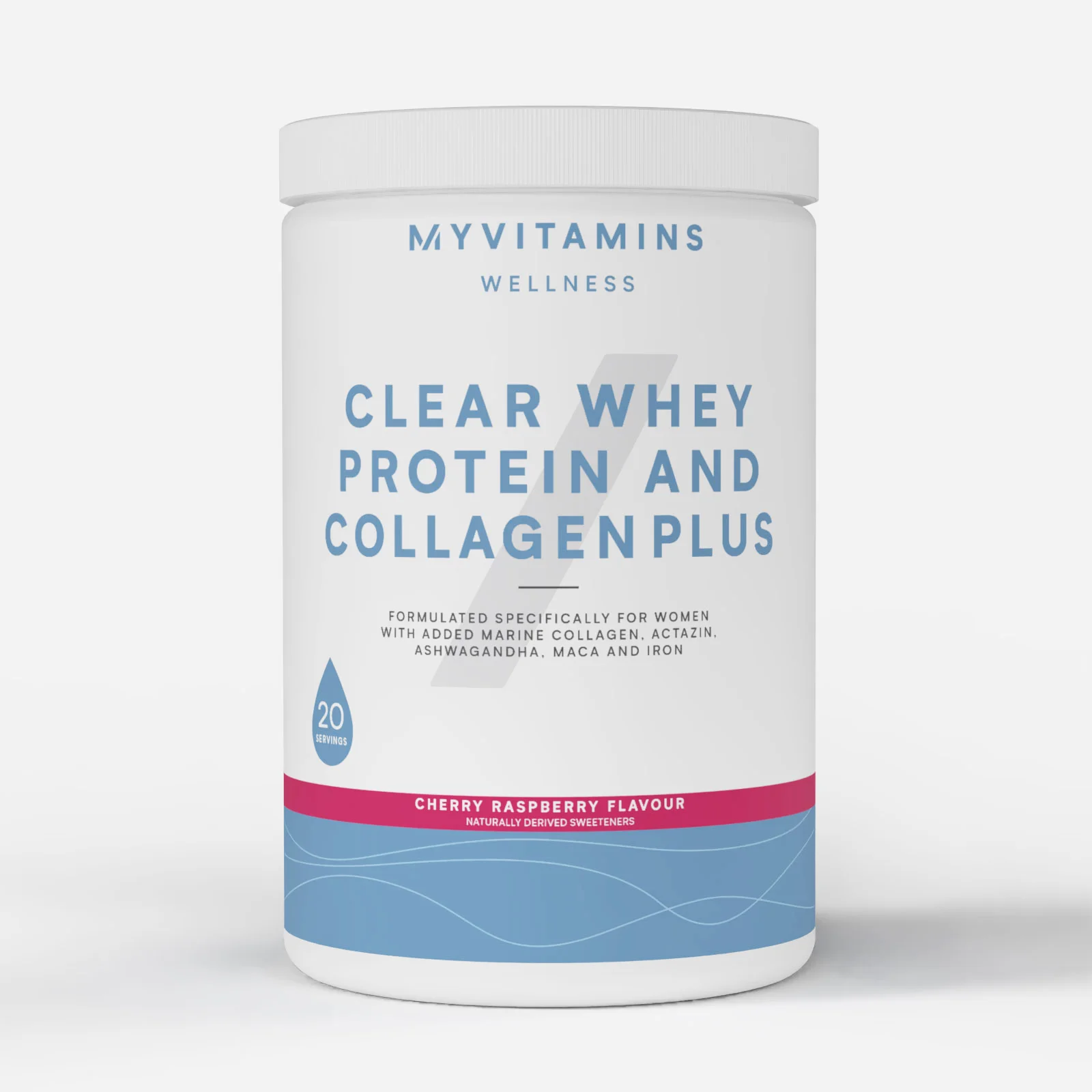 Clear Whey Protein and Collagen Plus - 486G - 20servings - Cherry Raspberry Imagine 1