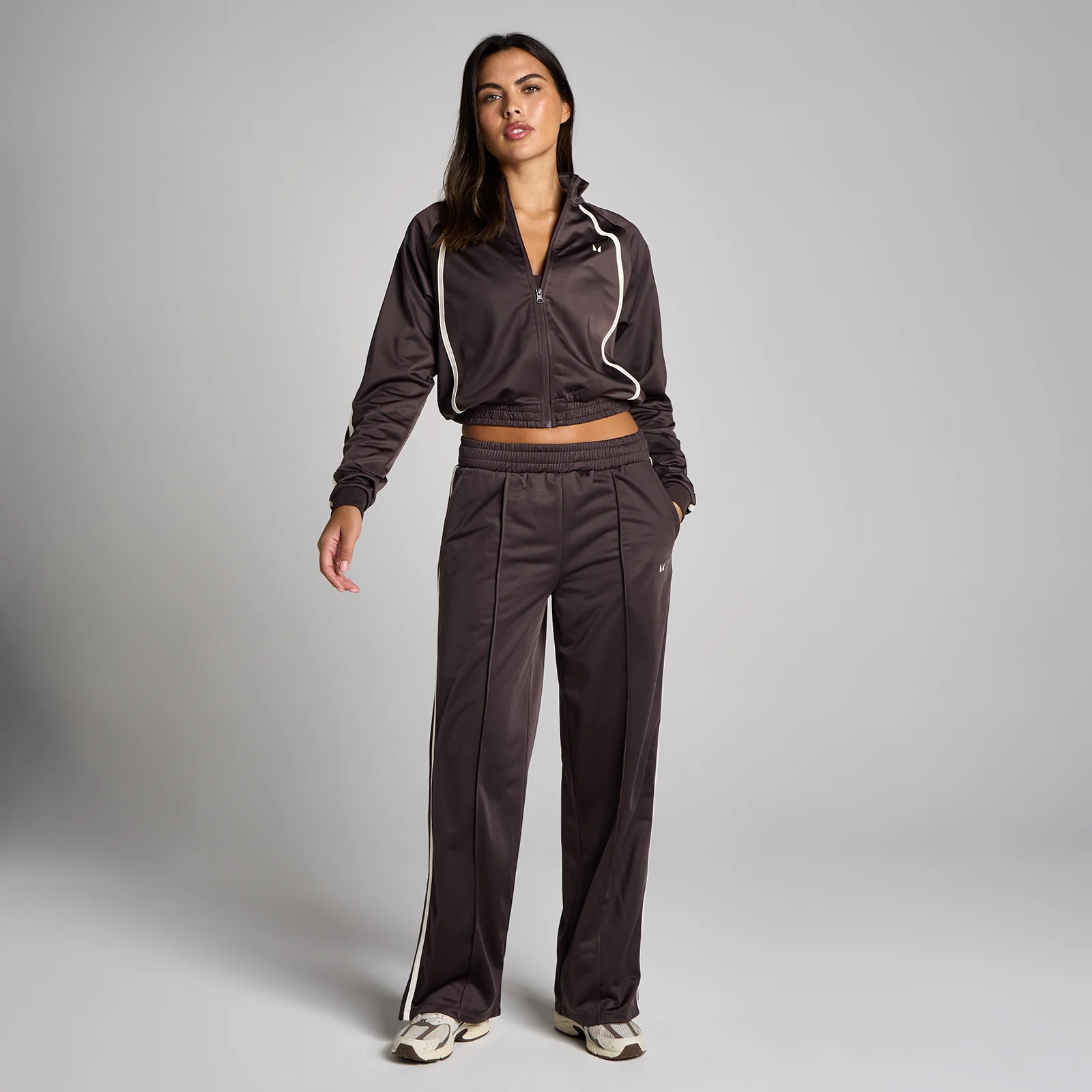 Geacă de Trening Tricot MP pentru Femei - Cacao/Vanilie - M Imagine 3