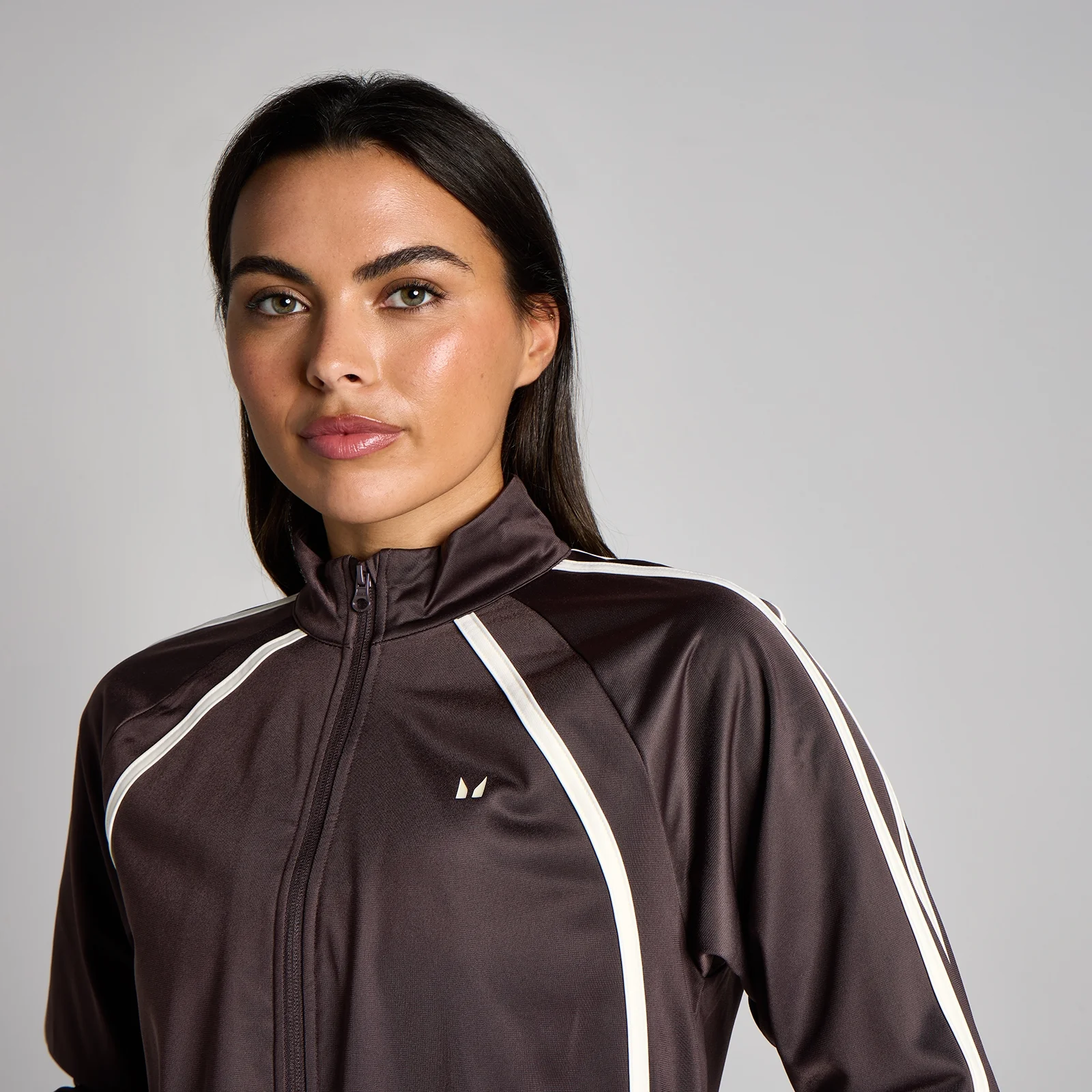 Geacă de Trening Tricot MP pentru Femei - Cacao/Vanilie - M Imagine 4