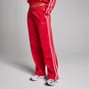 Pantaloni Sport MP Tricot Track cu Picior Drept pentru Femei - Roșu Intens