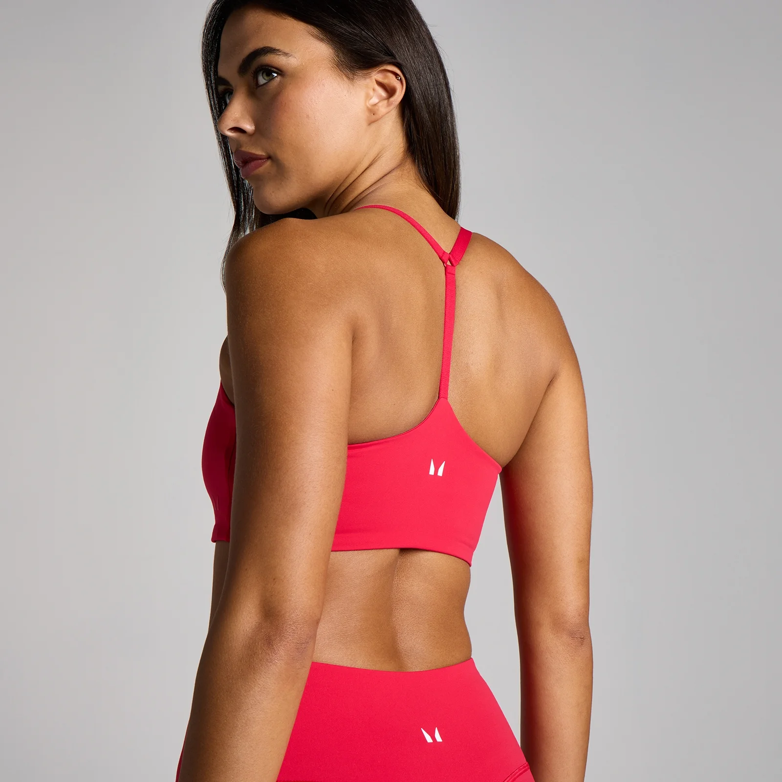 Sutien Sport MP Tempo cu Bretele și Spate Racerback pentru Femei - Roșu Intens - S Imagine 4
