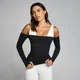 MP de Damă Tempo Off The Shoulder LS Top - Negru