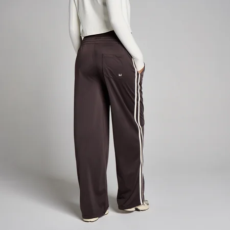 Pantaloni Sport MP Tricot Track cu Picior Drept pentru Femei - Cacao/Vanilie